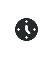 Un pictogramme d'une horloge